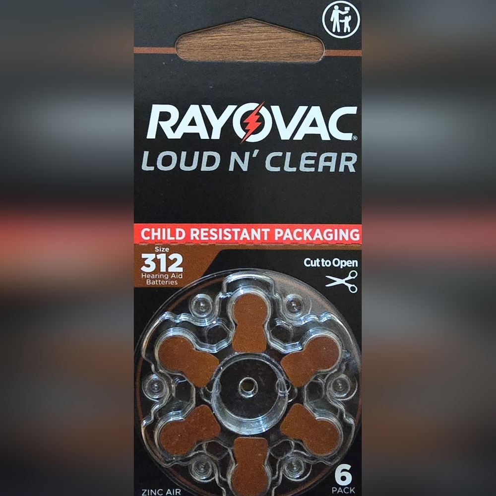 Loud N' Clear Hearing Aid Batteries - Brown